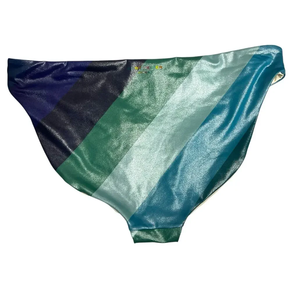 Kurt Geiger London KENSINGTON Multi Shimmer Stripe Bikini bottoms | Sz XL - Picture 14 of 16